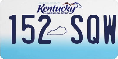KY license plate 152SQW