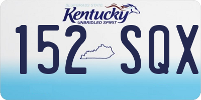 KY license plate 152SQX