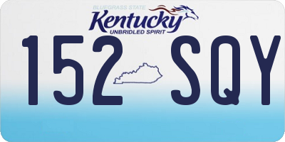 KY license plate 152SQY