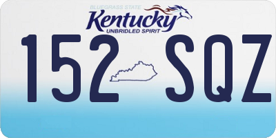 KY license plate 152SQZ