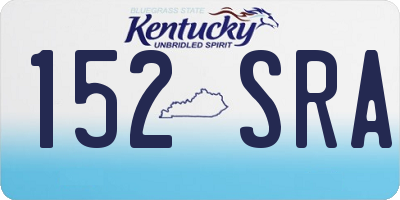 KY license plate 152SRA