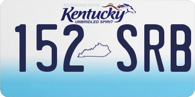 KY license plate 152SRB