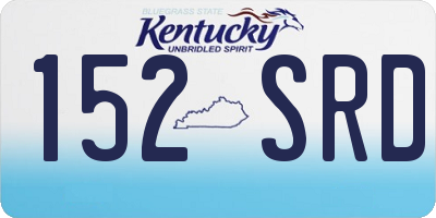 KY license plate 152SRD