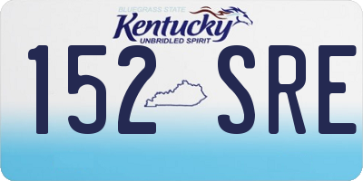 KY license plate 152SRE