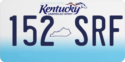 KY license plate 152SRF