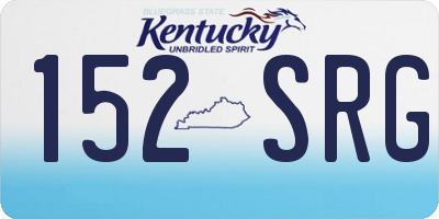 KY license plate 152SRG