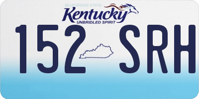 KY license plate 152SRH