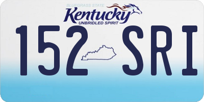 KY license plate 152SRI