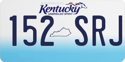 KY license plate 152SRJ