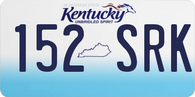 KY license plate 152SRK