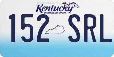 KY license plate 152SRL