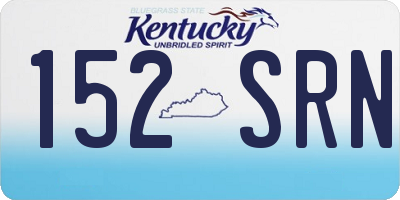 KY license plate 152SRN