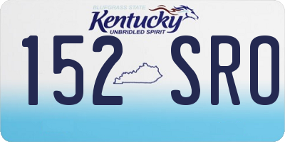 KY license plate 152SRO