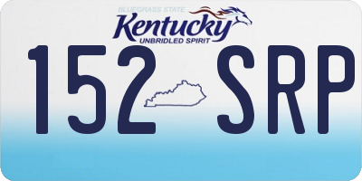 KY license plate 152SRP