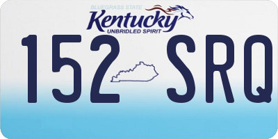 KY license plate 152SRQ