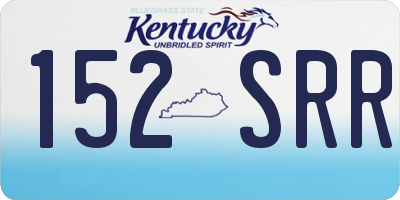 KY license plate 152SRR