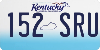 KY license plate 152SRU