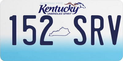 KY license plate 152SRV