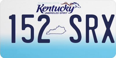 KY license plate 152SRX