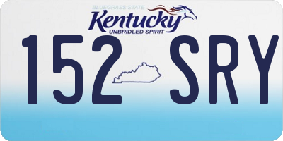 KY license plate 152SRY