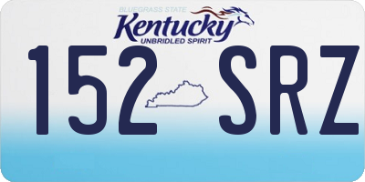 KY license plate 152SRZ