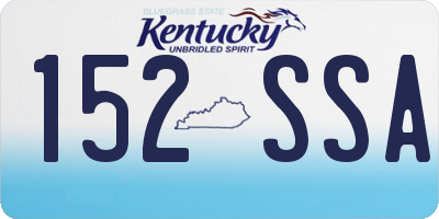 KY license plate 152SSA