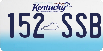 KY license plate 152SSB