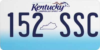 KY license plate 152SSC