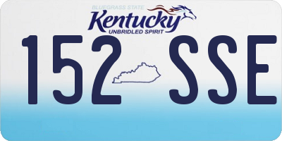 KY license plate 152SSE