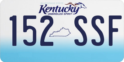 KY license plate 152SSF