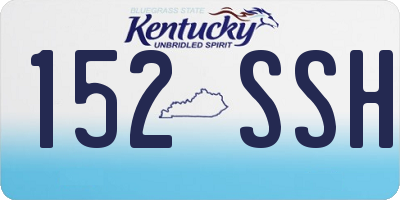 KY license plate 152SSH