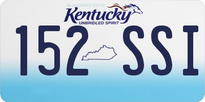 KY license plate 152SSI