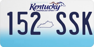 KY license plate 152SSK