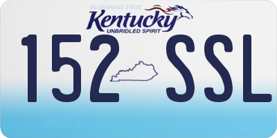 KY license plate 152SSL