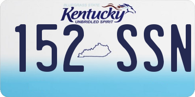 KY license plate 152SSN