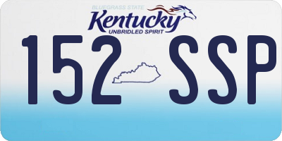 KY license plate 152SSP