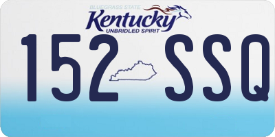 KY license plate 152SSQ