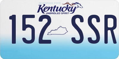KY license plate 152SSR