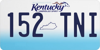 KY license plate 152TNI