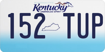 KY license plate 152TUP