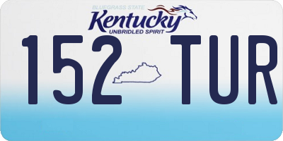 KY license plate 152TUR
