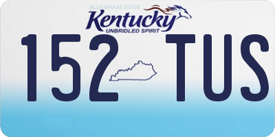 KY license plate 152TUS