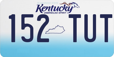 KY license plate 152TUT