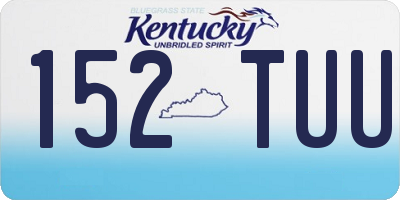 KY license plate 152TUU
