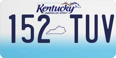 KY license plate 152TUV