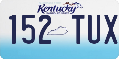 KY license plate 152TUX