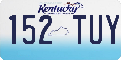 KY license plate 152TUY