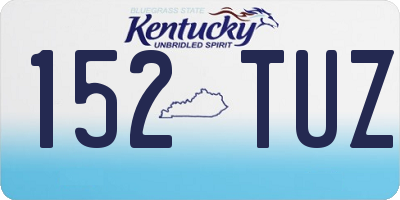 KY license plate 152TUZ