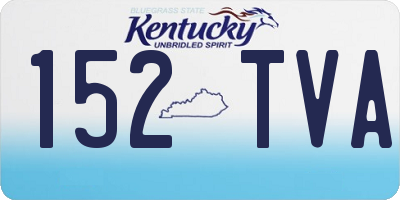 KY license plate 152TVA