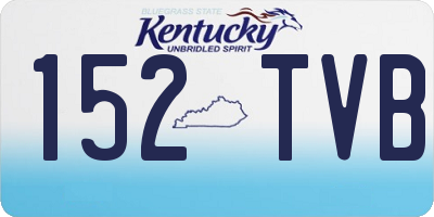 KY license plate 152TVB